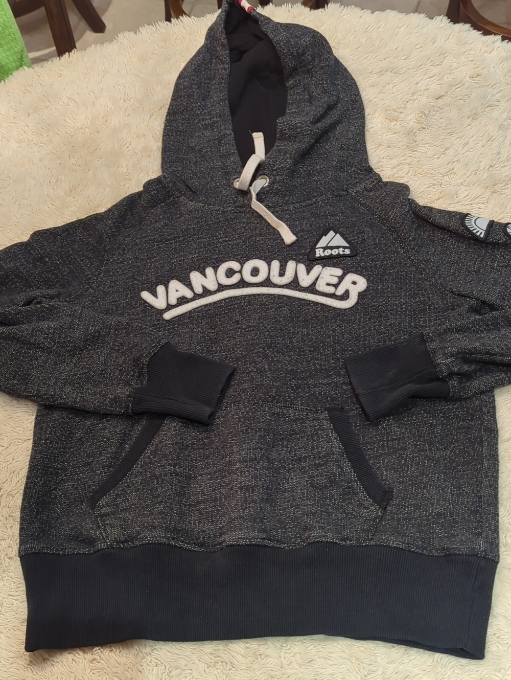 Roots Men's Vancouver Hooded Sweatshirt - Charcoal Heather